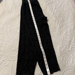 Robertson Beautiful Black Sexy Lined Lace Pants Size L